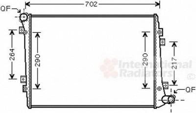 VAN WEZEL 58002224 -  Радиатор, охлаждение двигателя